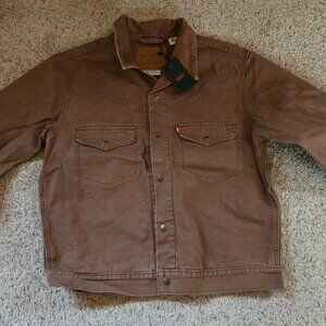 NEW Levi's Western Shorthorn Trucker Jacket Brown - Medium